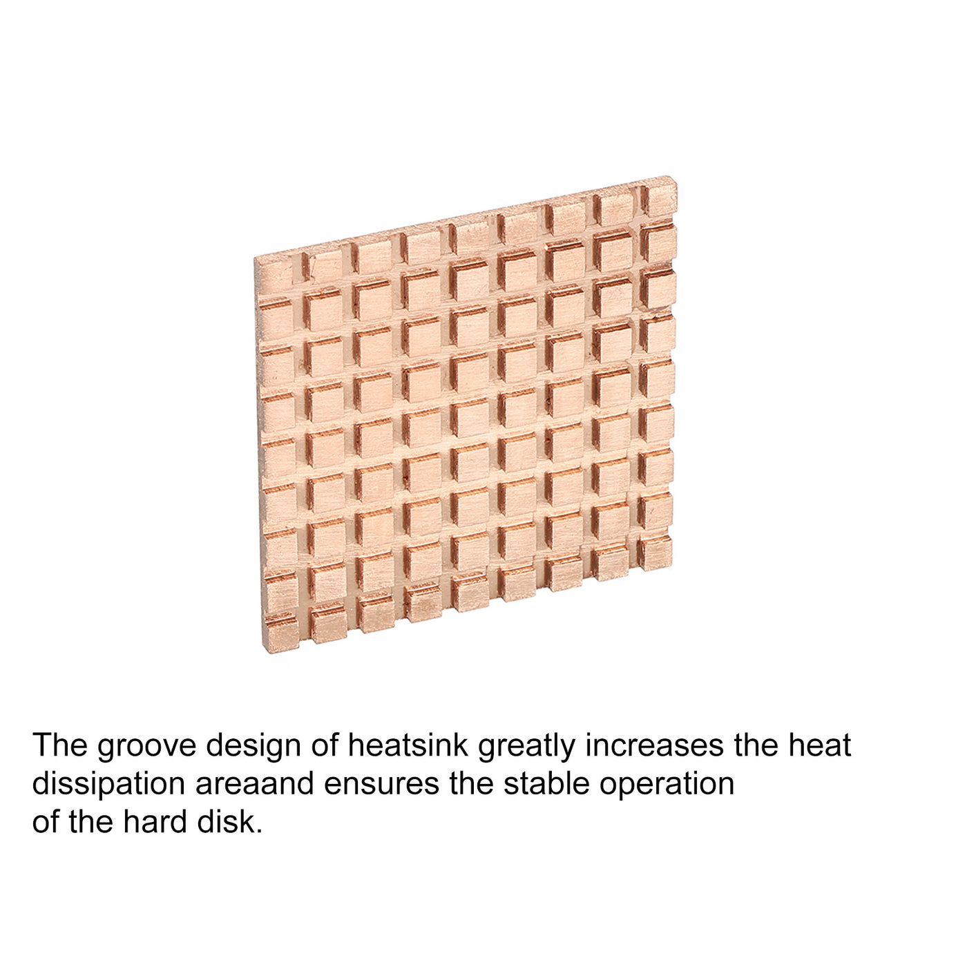 Harfington Heatsink Kit Pure Copper 40x40x2mm for IC MOS with Thermal Pads Pack of 1