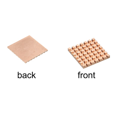 Harfington Heatsink Kit Pure Copper 30x30x3mm for IC MOS with Thermal Pads Pack of 2