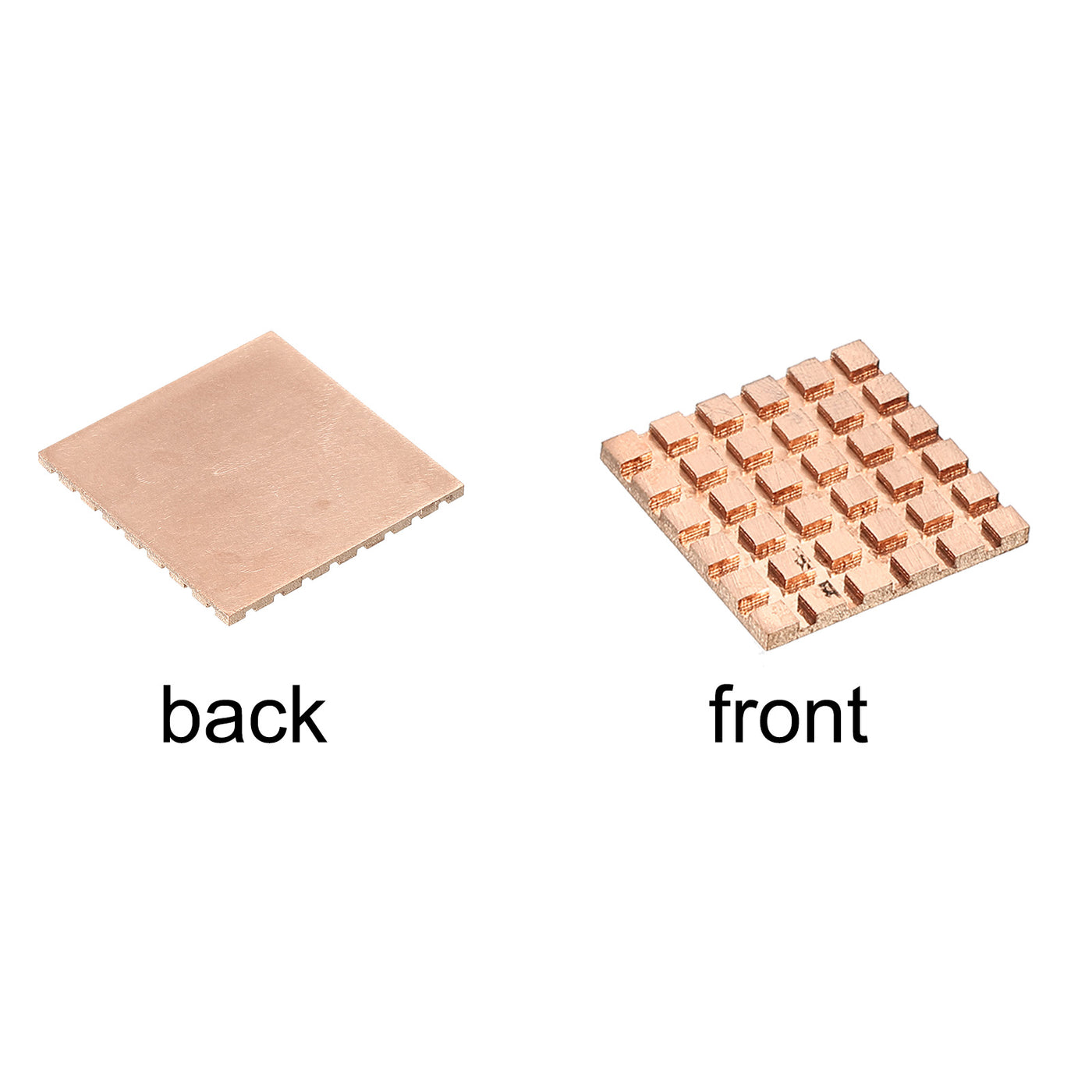 Harfington Heatsink Kit Pure Copper 25x25x2mm for IC MOS with Thermal Pads Pack of 2