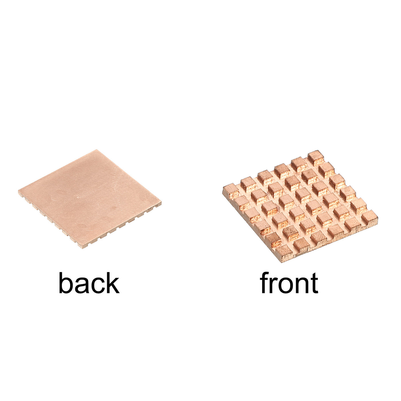 Harfington Heatsink Kit Pure Copper 22x22x2mm for IC MOS with Thermal Pads Pack of 2