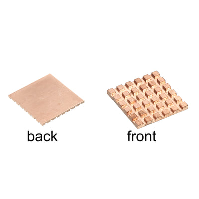 Harfington Heatsink Kit Pure Copper 22x22x3mm for IC MOS with Thermal Pads Pack of 2