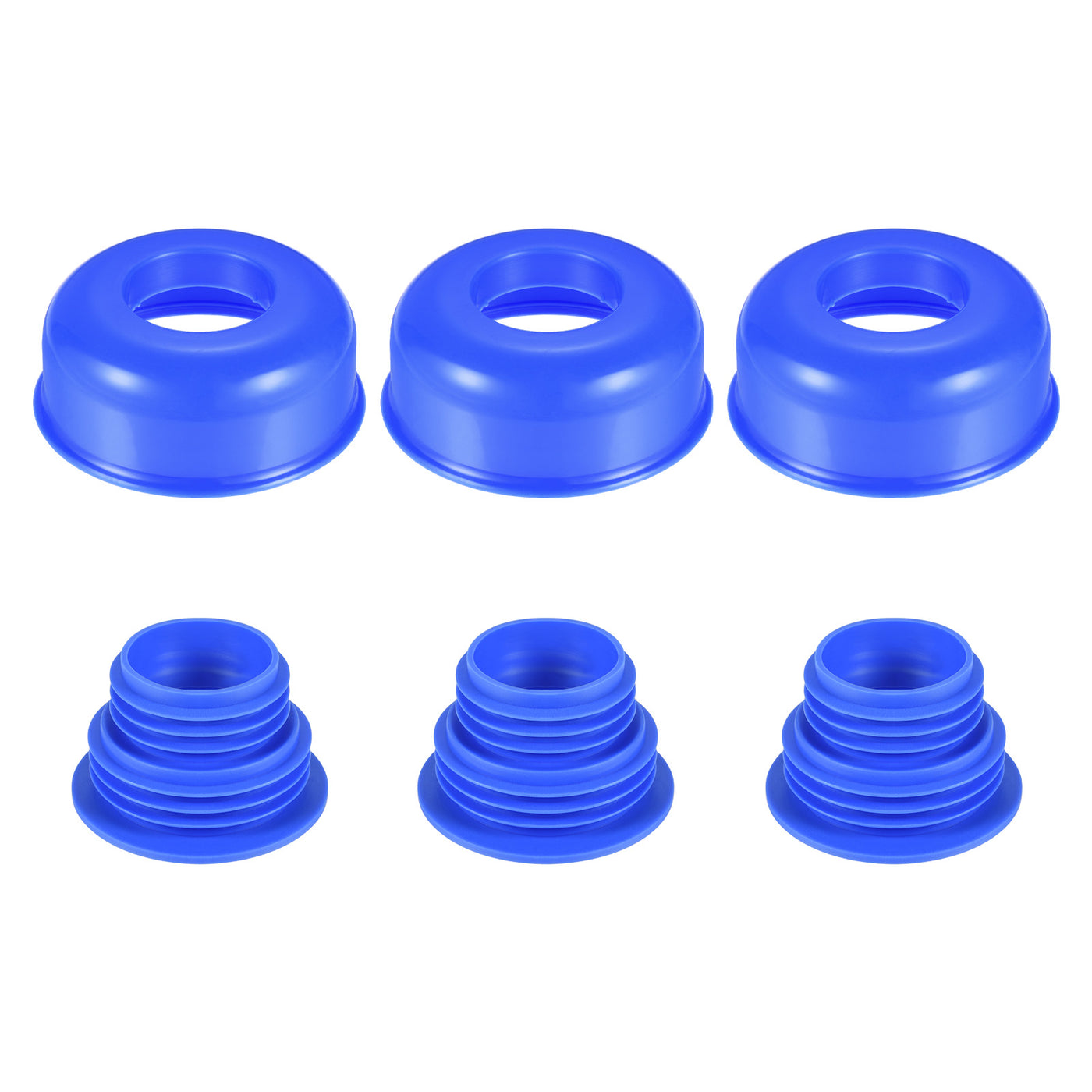 Harfington Drain Pipe Seal Hose Silicone Plug Sewer Sealing with Cover 3 Set Blue