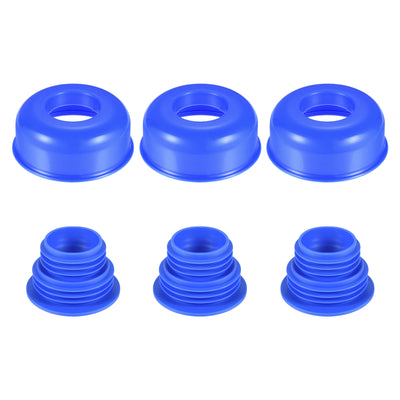 Harfington Drain Pipe Seal Hose Silicone Plug Sewer Sealing with Cover 3 Set Blue