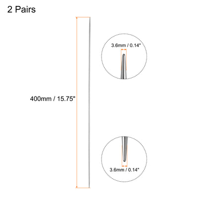 Harfington Uxcell 2 Pairs 3.6mm Double Pointed Knitting Sweater Needle Set, 15.75 Inches Length