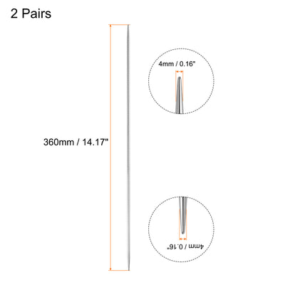 Harfington Uxcell 2 Pairs 4mm Double Pointed Knitting Sweater Needle Set, 14.17 Inches Length