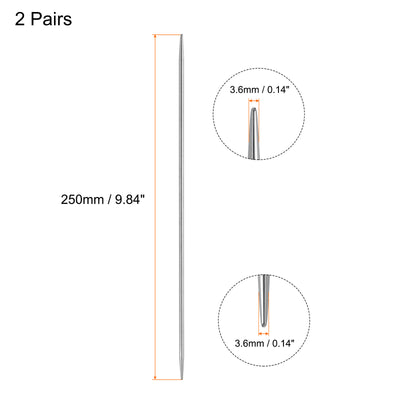 Harfington Uxcell 2 Pairs 3.6mm Double Pointed Knitting Sweater Needle Set, 9.84 Inches Length