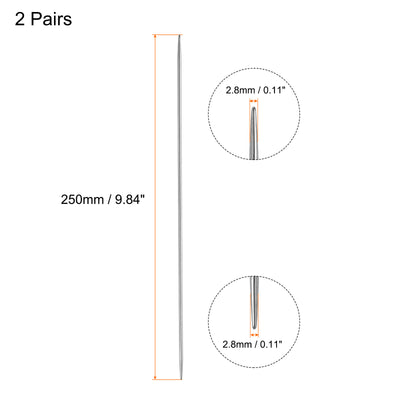 Harfington Uxcell 2 Pairs 2.8mm Double Pointed Knitting Sweater Needle Set, 9.84 Inches Length