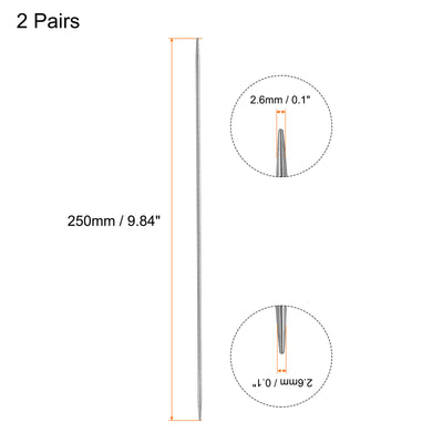 Harfington Uxcell 2 Pairs 2.6mm Double Pointed Knitting Sweater Needle Set, 9.84 Inches Length