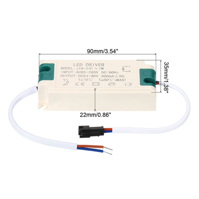 Harfington LED Driver, AC Output DC Male Connector Constant Current Rectifier Transformer Power