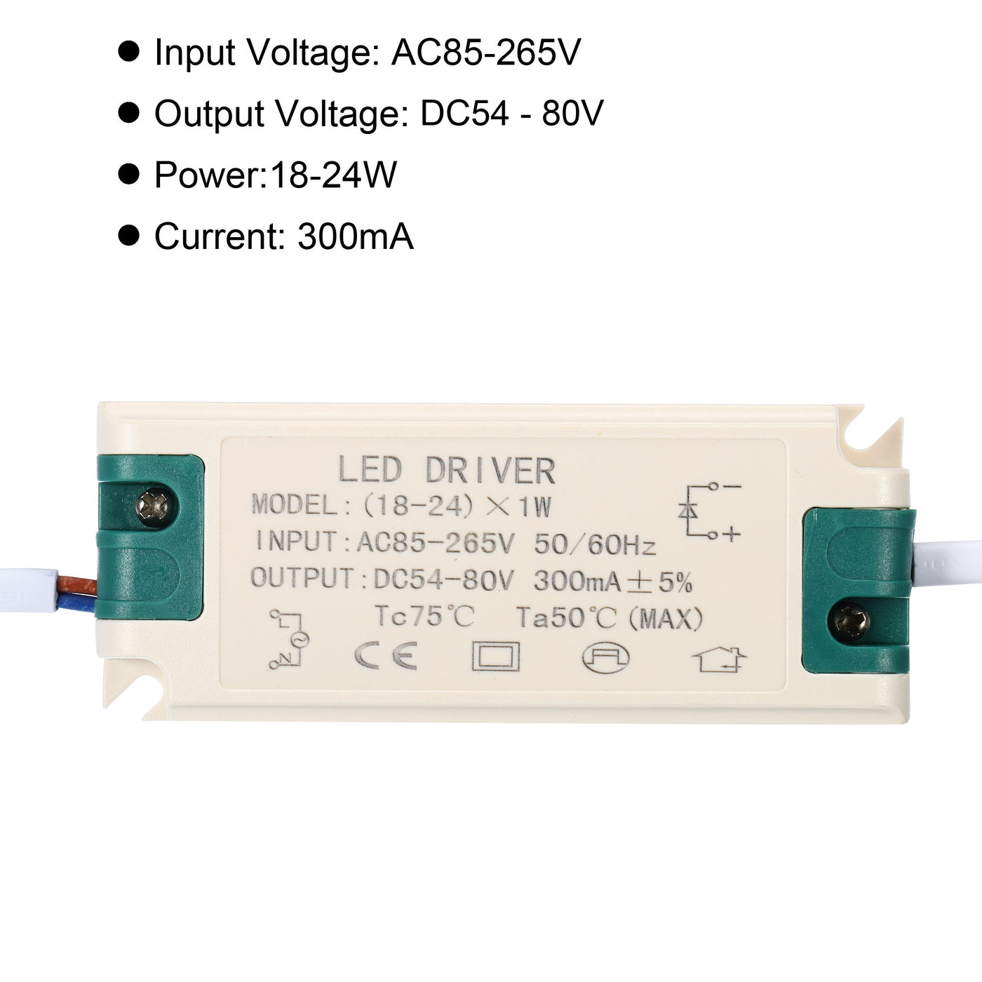 Harfington LED-Treiber, AC-Ausgang, DC-Stecker, Konstantstrom, Gleichrichter, Transformatorleistung