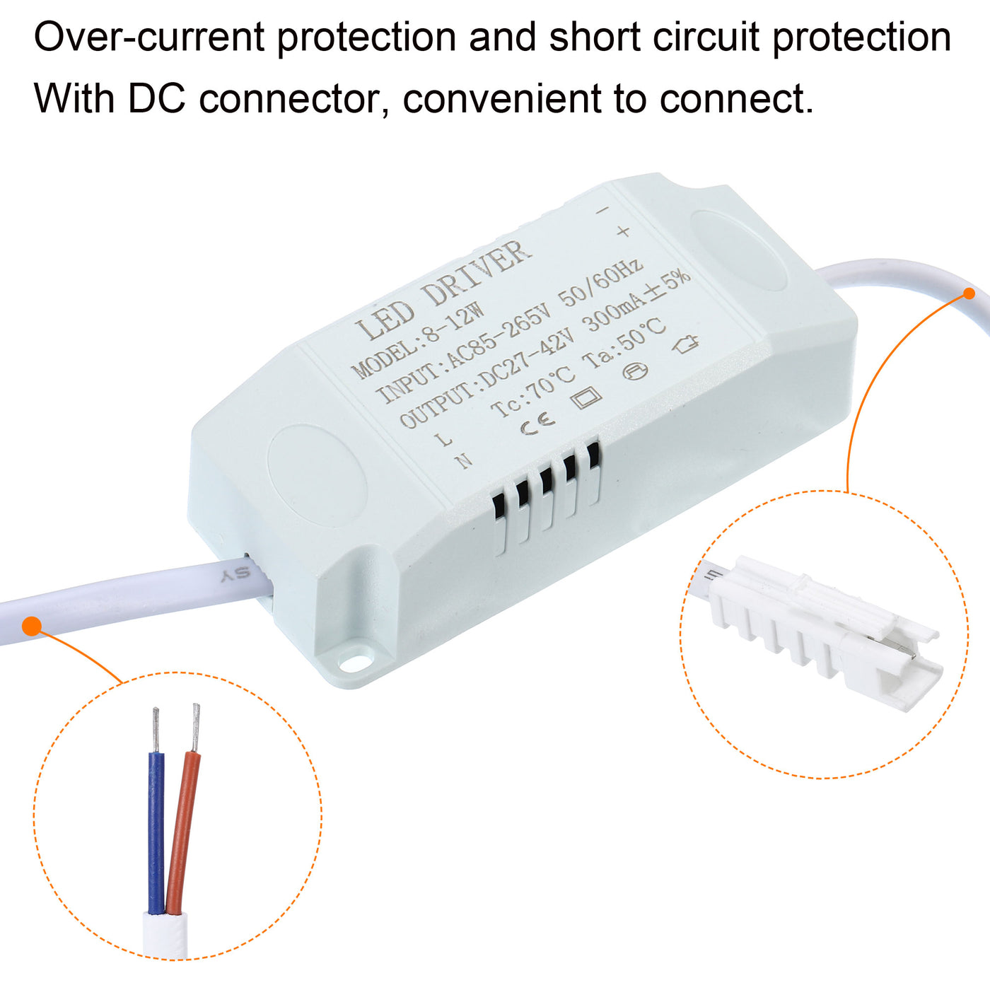 Harfington LED Driver, Pack Output Male Connector Constant Current Rectifier Transformer External Power Supply