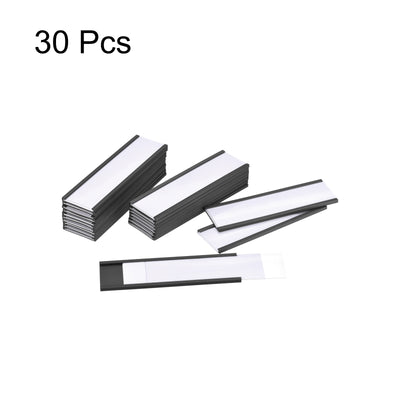 Harfington Label Holder 4" x 1.2" C Channel Rubber Magnetic for Rack Shelves Organize 30pcs