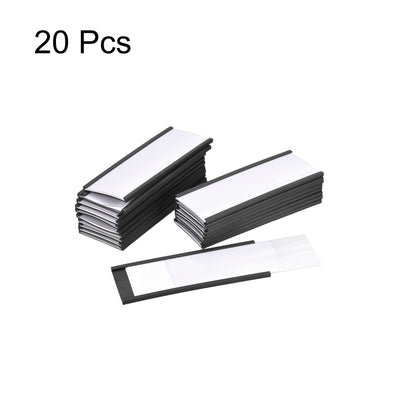 Harfington Label Holder 4" x 1.6" C Channel Rubber Magnetic for Rack Shelves Organize 20pcs