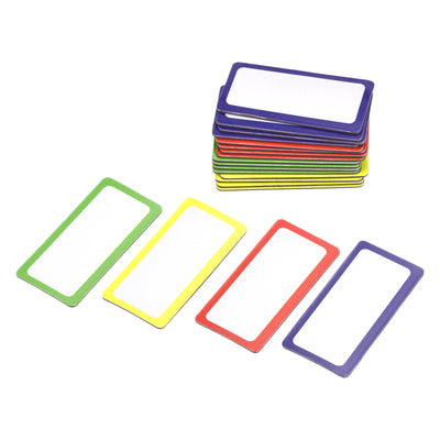 Harfington Magnetic Labels Dry Erase Writable Tag 2" x 1" for Crafts 4 Color, Each 5pcs