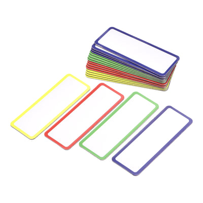 Harfington Magnetic Labels Dry Erase Writable Tag 3.2" x 1.2" for Crafts 4 Color, Each 5pcs