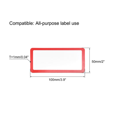 Harfington Magnetic Labels Dry Erase Writable Tag 3.9" x 2" for Crafts 4 Color, Each 5pcs