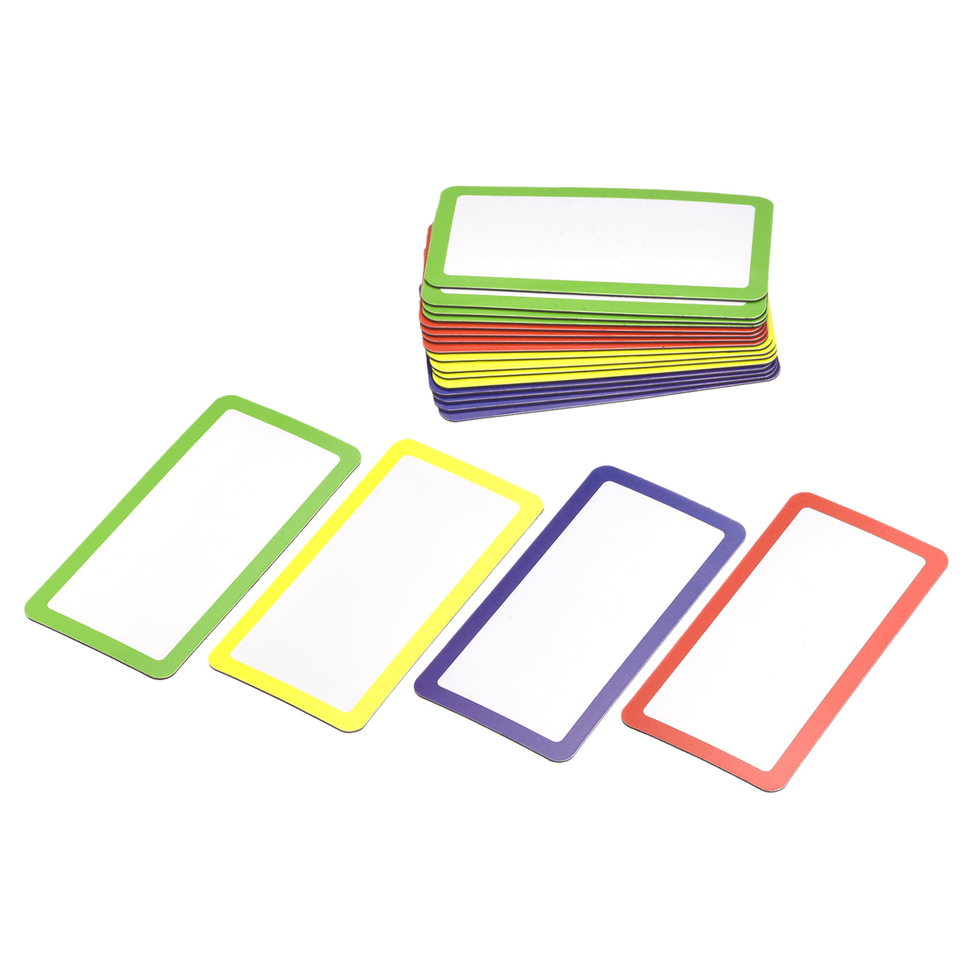 Harfington Magnetic Labels Dry Erase Writable Tag 3.9" x 2" for Crafts 4 Color, Each 5pcs