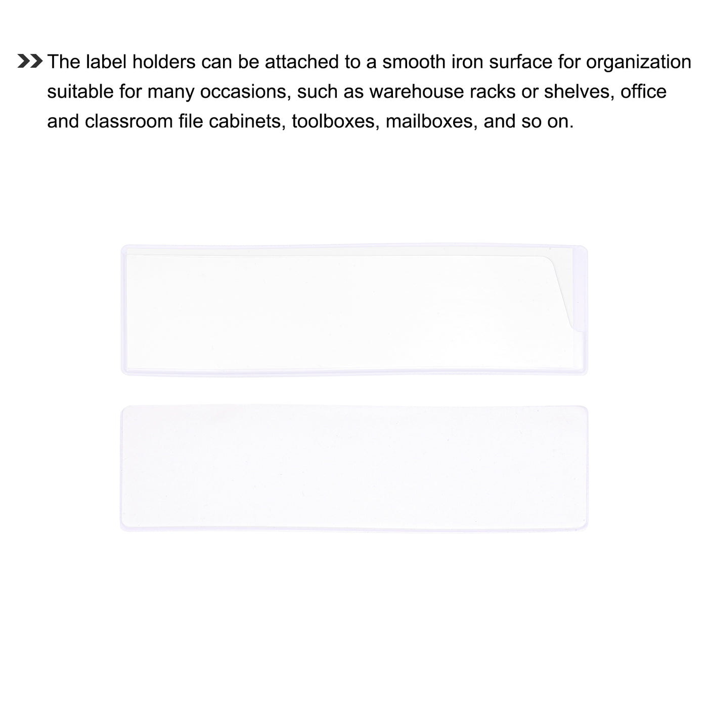 Harfington Label Holder 6" x 2" for Shelves Organize with Foam Self Adhesive 5pcs