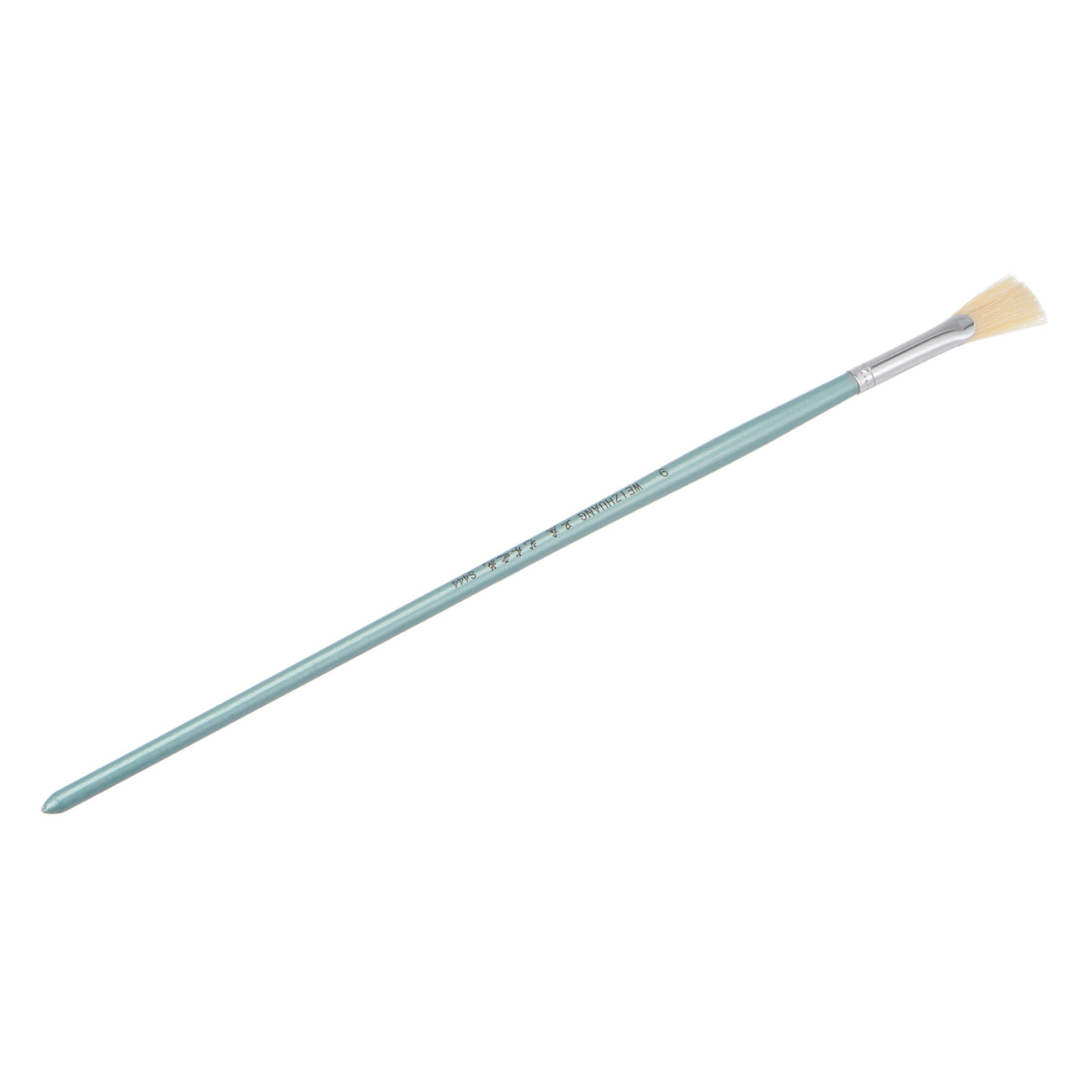 uxcell Uxcell Paint Brushes 0.75" Width 0.16" Thick Natural Bristle with Blue Wood Handle 2Pcs