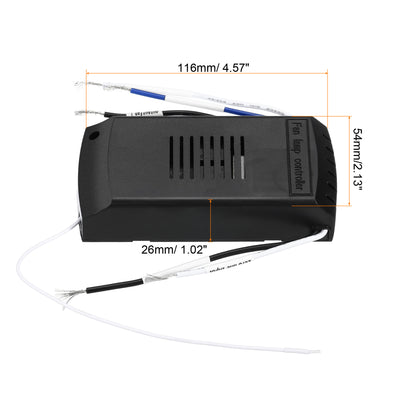 Harfington Universal Ceiling Fan Remote Control Kit, 110V Wireless 3 in 1 Speed Light Timing 3 Speed Controller with Receiver for Fan Lamp Control