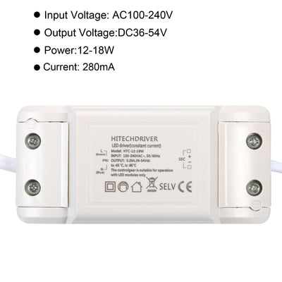 Harfington LED Driver, AC DC Male Connector Constant Current Rectifier Transformers External Power Supplies