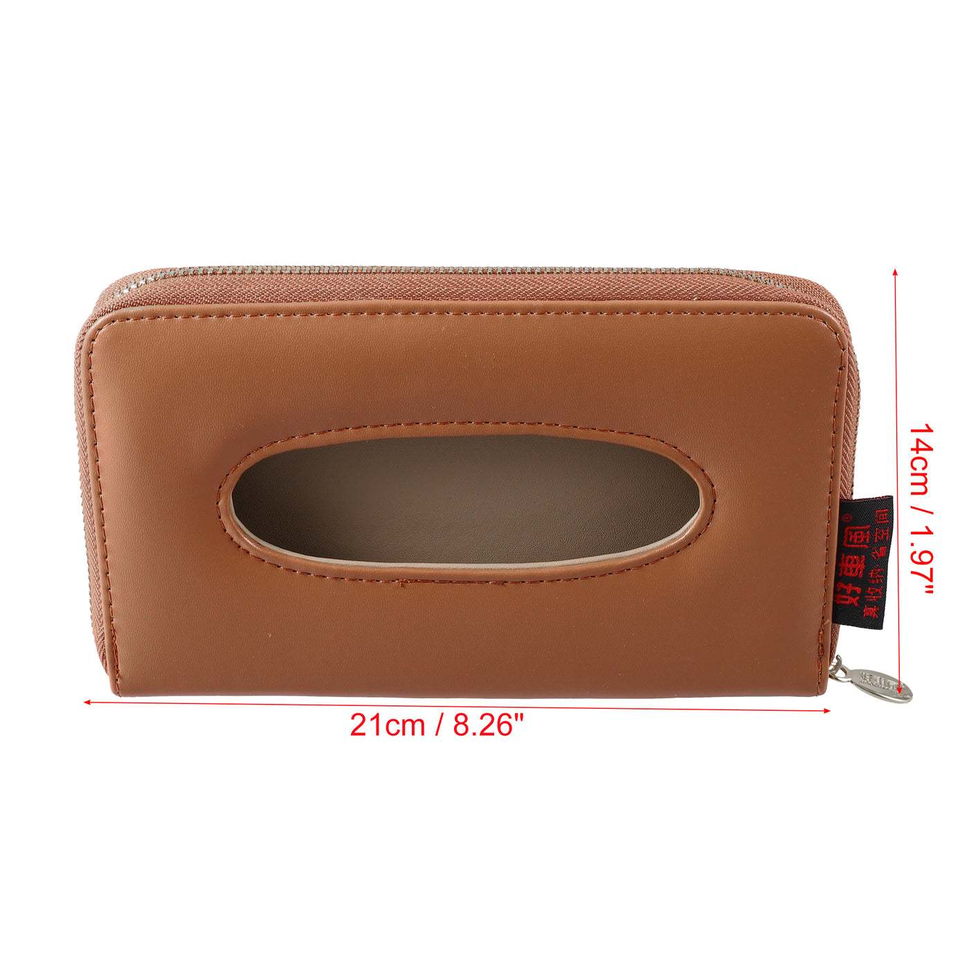 X AUTOHAUX Car Sun Visor Backseat Tissue Napkin Box Holder Case PU Leather for Vehicle SUV Truck RV