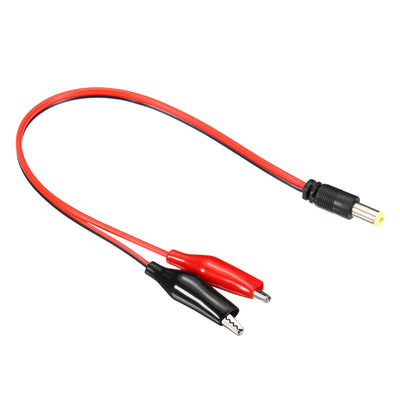 Harfington DC Power Extension Cable, Male Plug to Alligator Clip Cord Connector for LED Strip CCTV