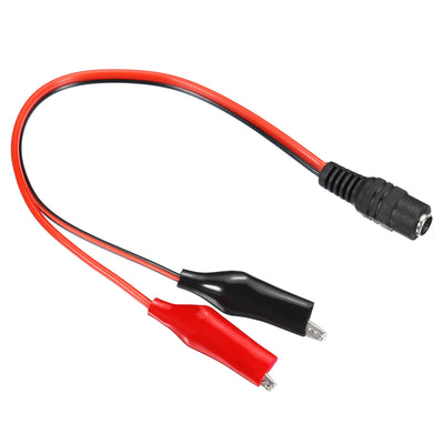 Harfington DC Power Extension Cable, Female Plug to Alligator Clip Cord Connector for LED Strip CCTV