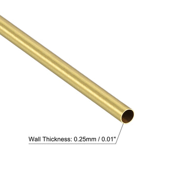 Harfington Uxcell 4 Stk Messing-Rundrohr 4,5 mm Außendurchmesser 0,25 mm Wandstärke 300 mm Länge Rohrschläuche