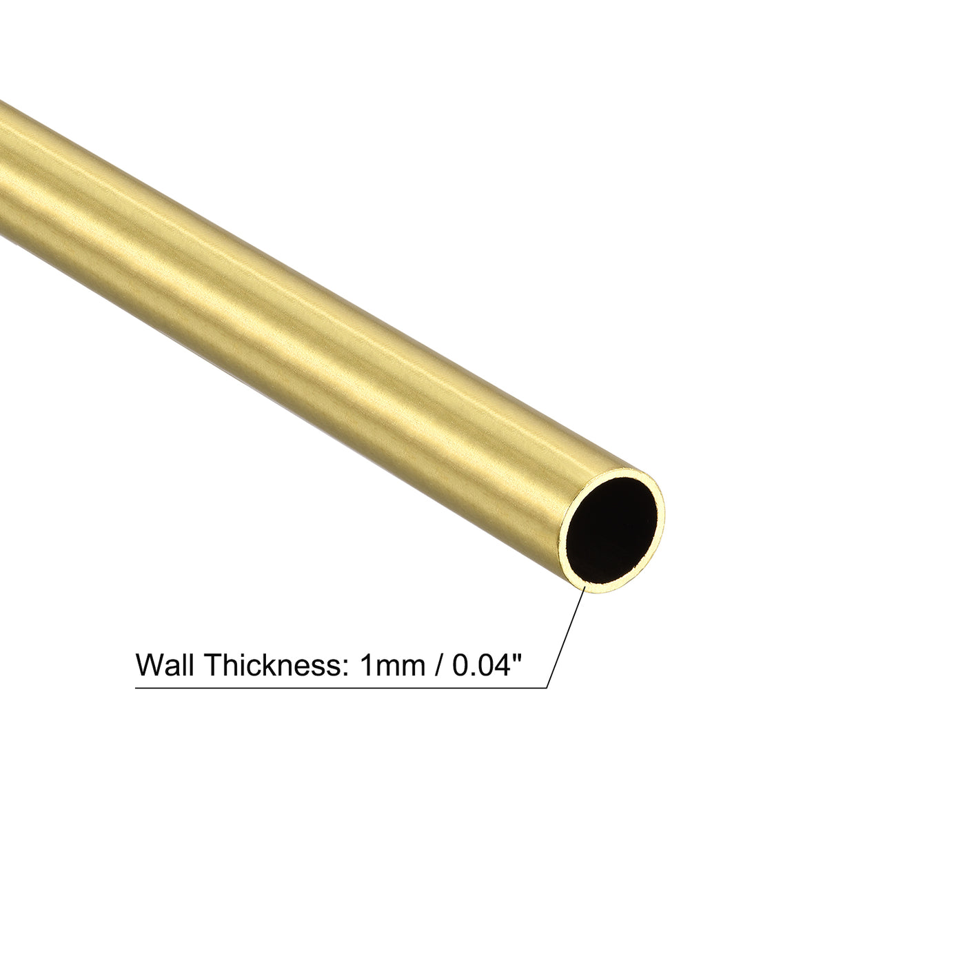 uxcell Uxcell Messing Rundrohr 11mm AD 1mm Wandstärke 200mm Länge Rohrschlauch