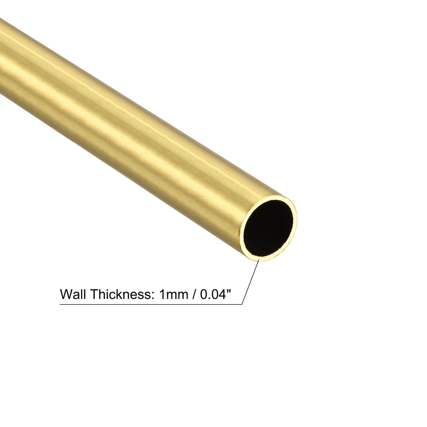 uxcell Uxcell Messing Rundrohr 13mm AD 1mm Wandstärke 200mm Länge Rohrschlauch