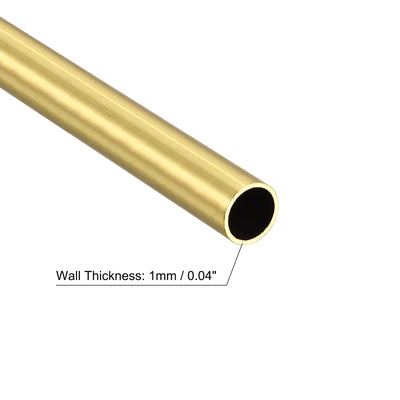 Harfington Uxcell 3Stk.Messing Rundrohr 13mm AD 1mm Wandstärke 200mm Länge Rohrschlauch