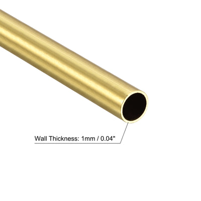 Harfington Uxcell Messing Rundrohr 14mm AD 1mm Wandstärke 200mm Länge Rohrschlauch