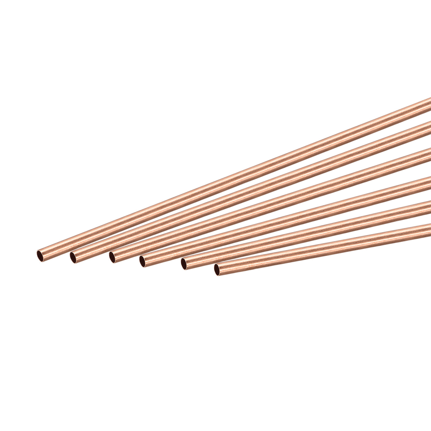 uxcell Uxcell Copper Round Tube 2.5mm OD 0.25mm Wall Thickness 200mm Length Pipe Tubing 6 Pcs