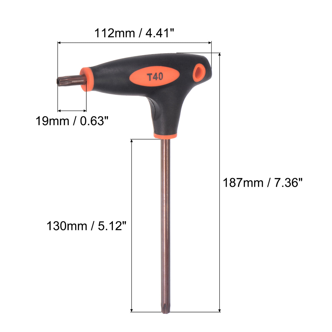 uxcell Uxcell Manipulationssicherer Torxschlüssel T Griff Doppelendschlüssel S2-Stahl