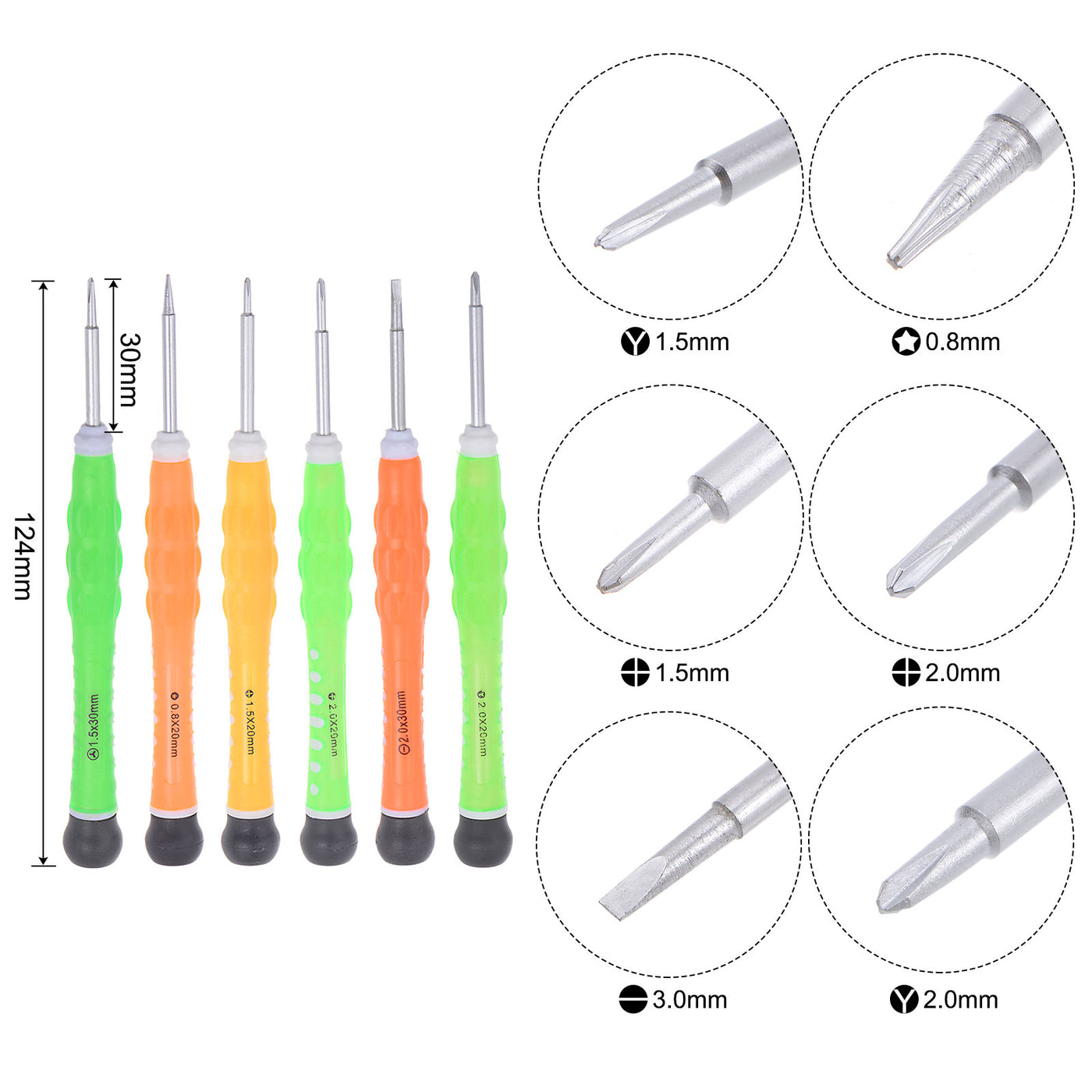 uxcell Uxcell 12in1 Set Electronics Repair Tool Kit, Plastic Pry Bar, Screwdriver, Set Screen