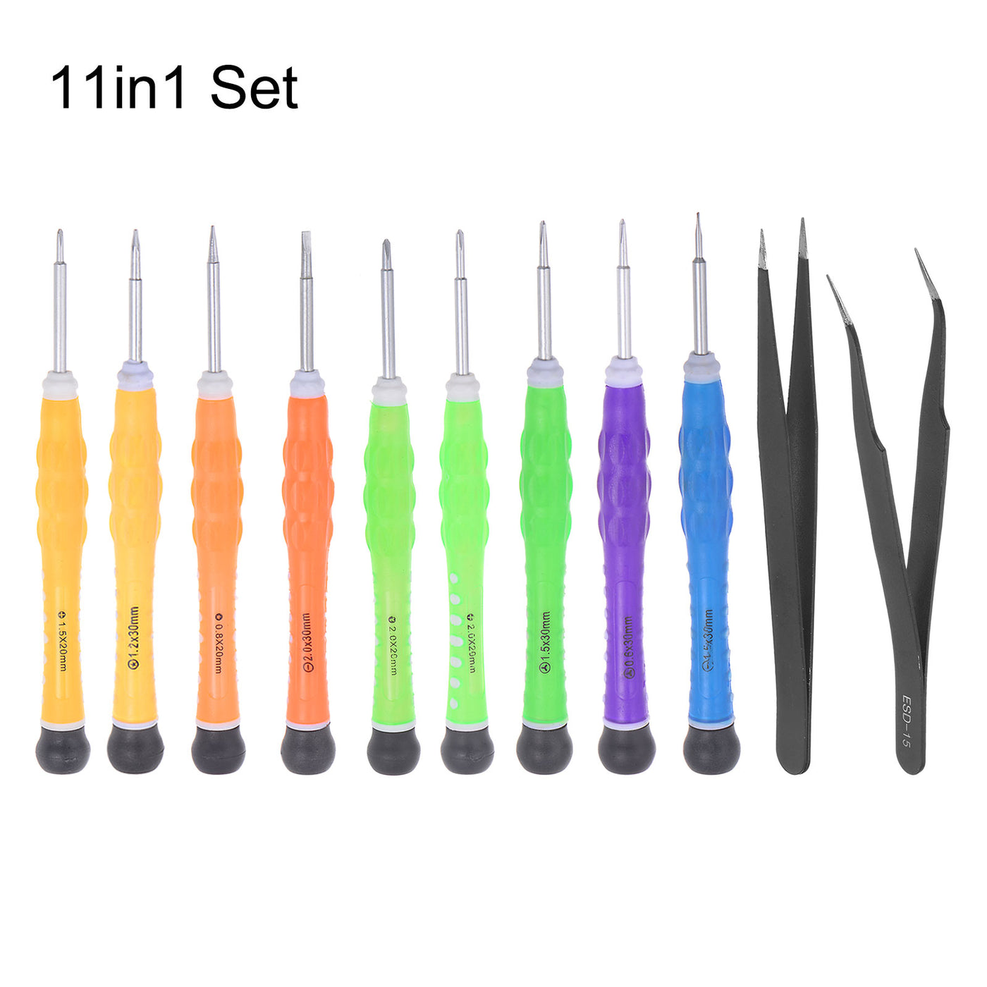 uxcell Uxcell 12in1 Set Electronics Repair Tool Kit, Plastic Pry Bar, Screwdriver, Set Screen