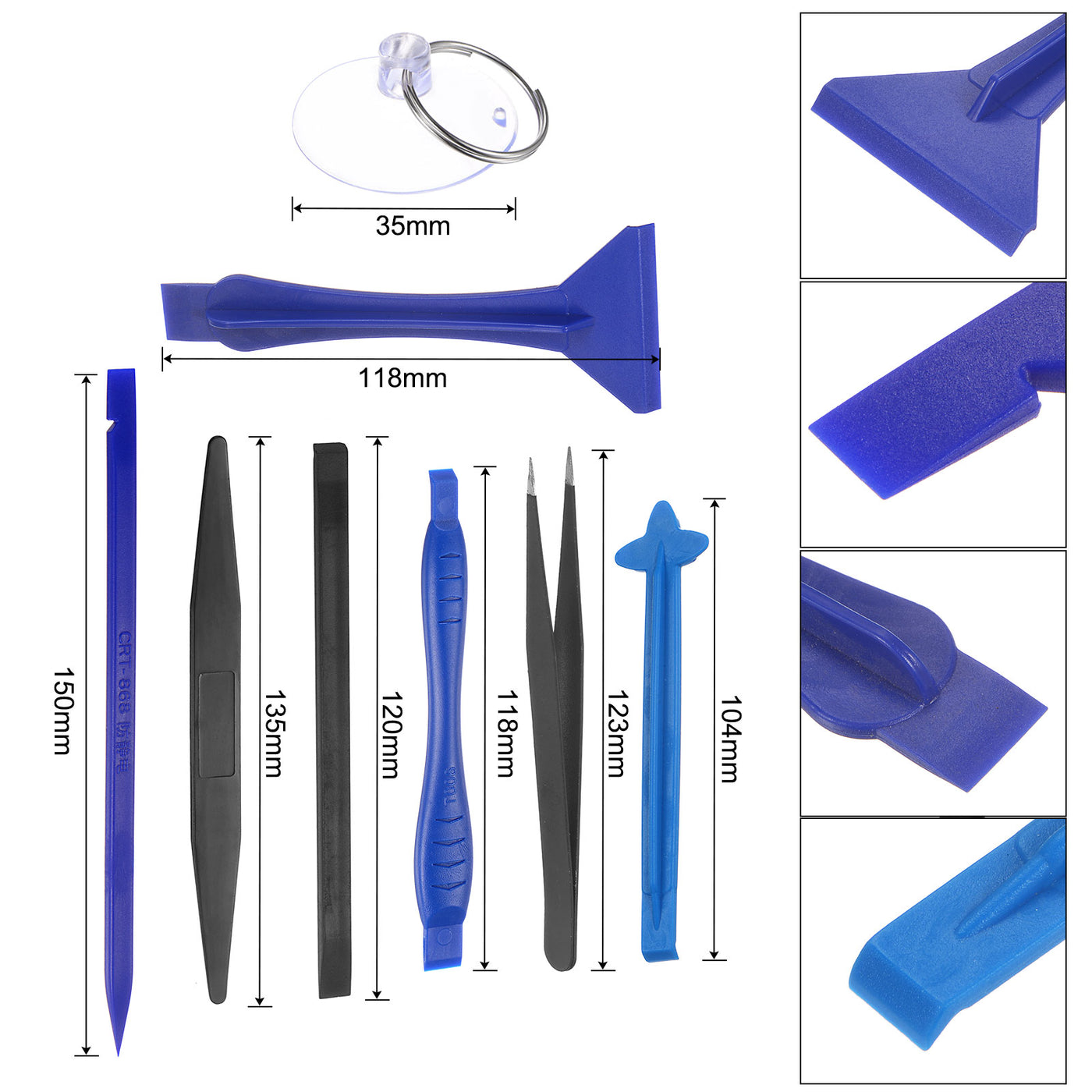 uxcell Uxcell Electronics Repair Tool Kit, 18 in 1 Magnetic Screwdriver Crowbar Tweezer Sets