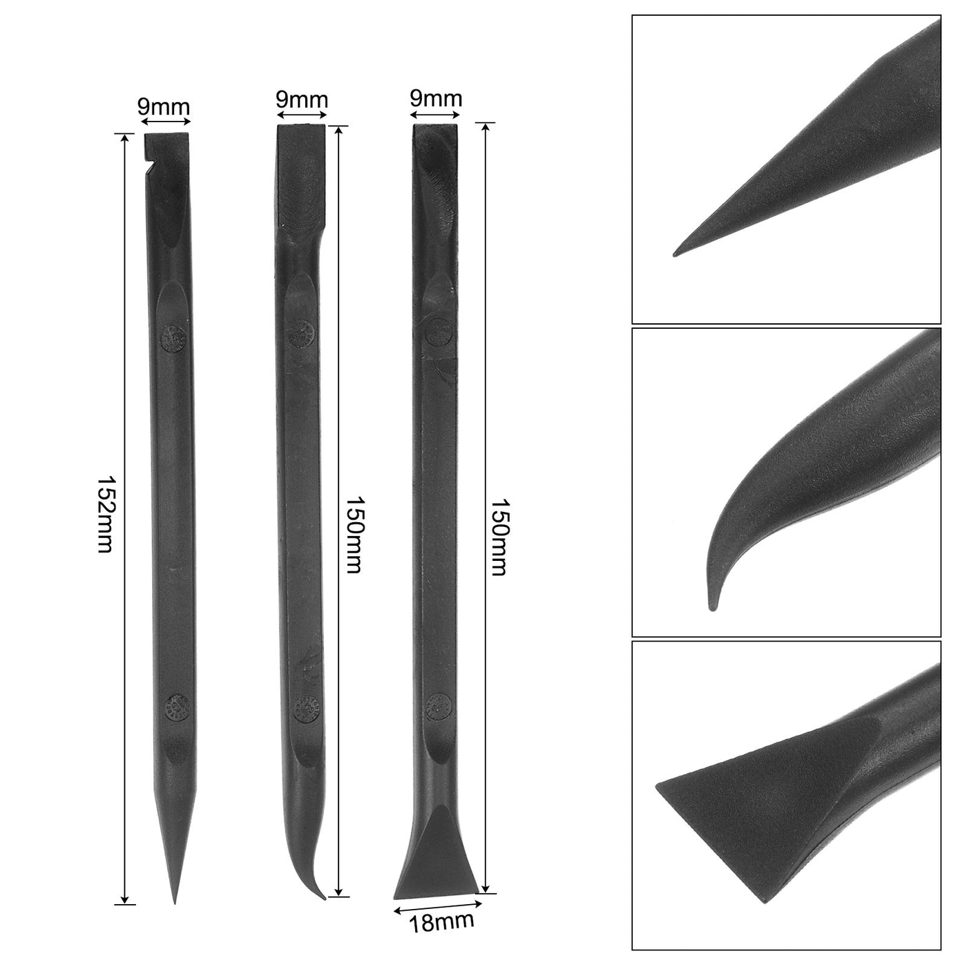 uxcell Uxcell 10in1 Set Electronics Repair Tool Kit, Plastic Pry Bar Removal Set for Screen