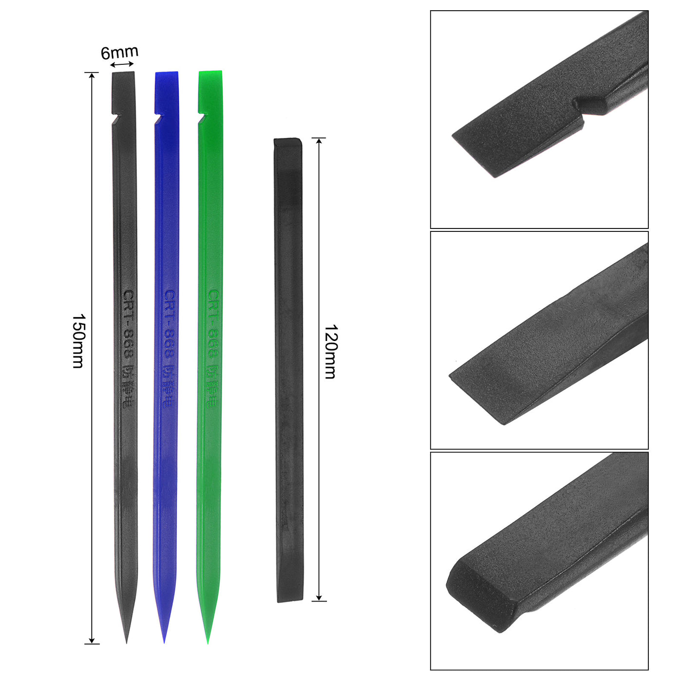 uxcell Uxcell 10in1 Set Electronics Repair Tool Kit, Plastic Pry Bar Removal Set for Screen