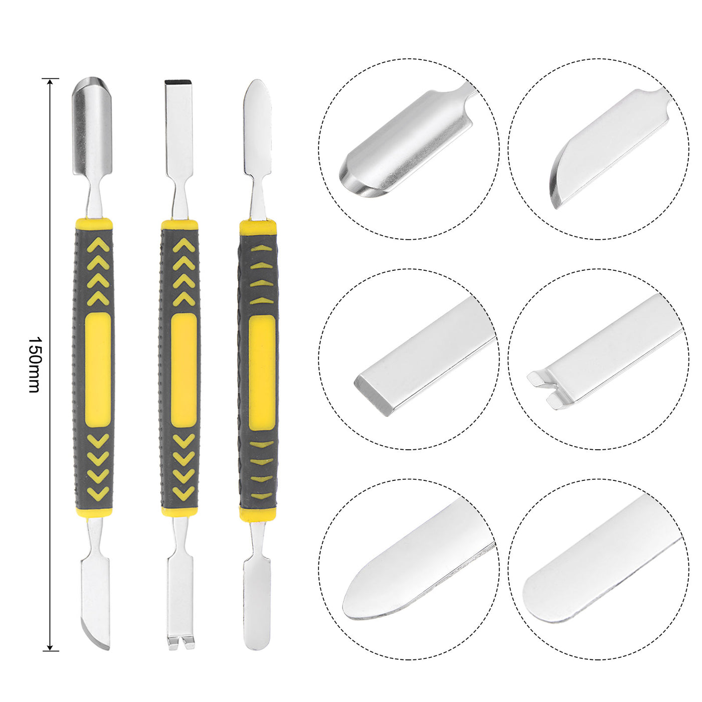 uxcell Uxcell 15 in 1 Electronics Repair Tool Kit, Metal Pry Bar Set for Screen