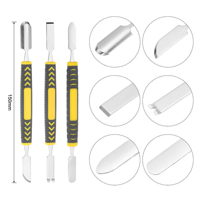 Harfington Uxcell 15 in 1 Electronics Repair Tool Kit, Metal Pry Bar Set for Screen