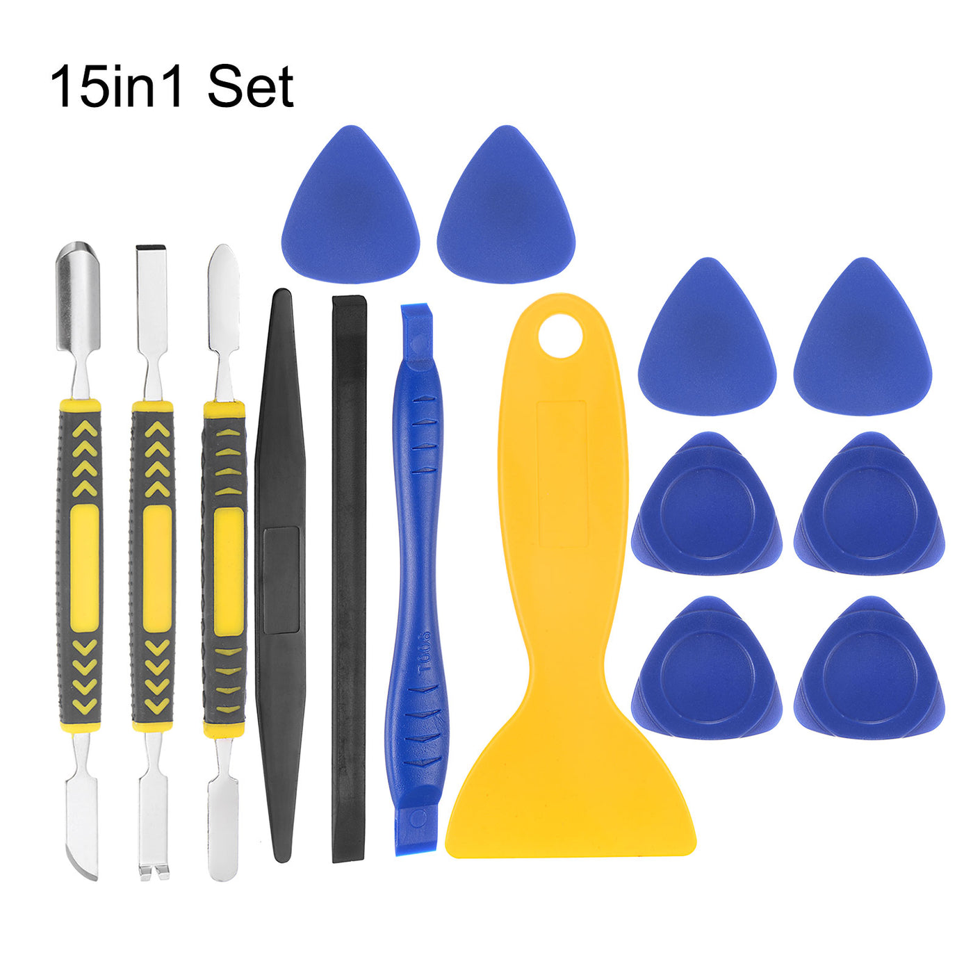 uxcell Uxcell 15 in 1 Electronics Repair Tool Kit, Metal Pry Bar Set for Screen