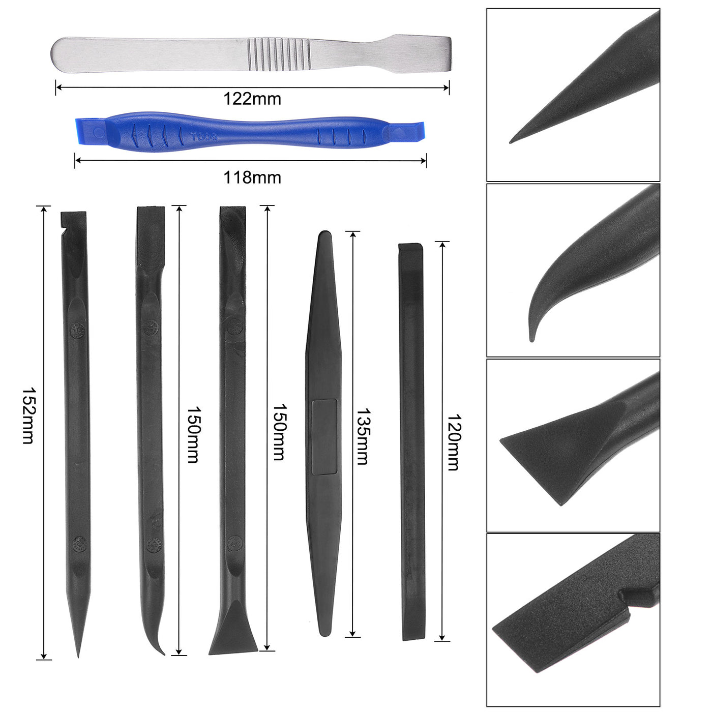 uxcell Uxcell 20 in 1 Electronics Repair Tool Kit, Metal Pry Bar Set for Screen