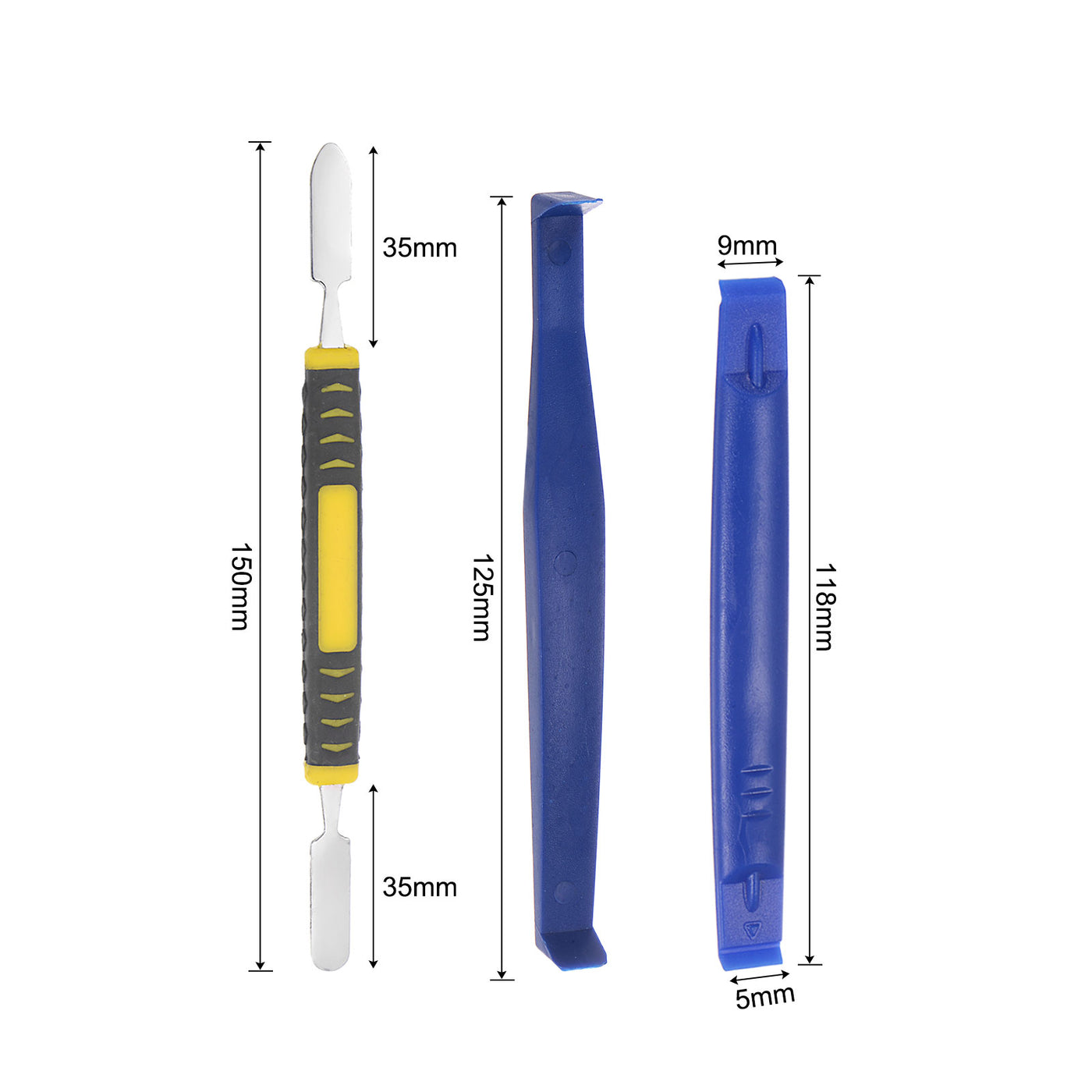 uxcell Uxcell 8in1 Set Electronics Repair Tool Kit, Plastic Pry Bar Removal Set for Screen