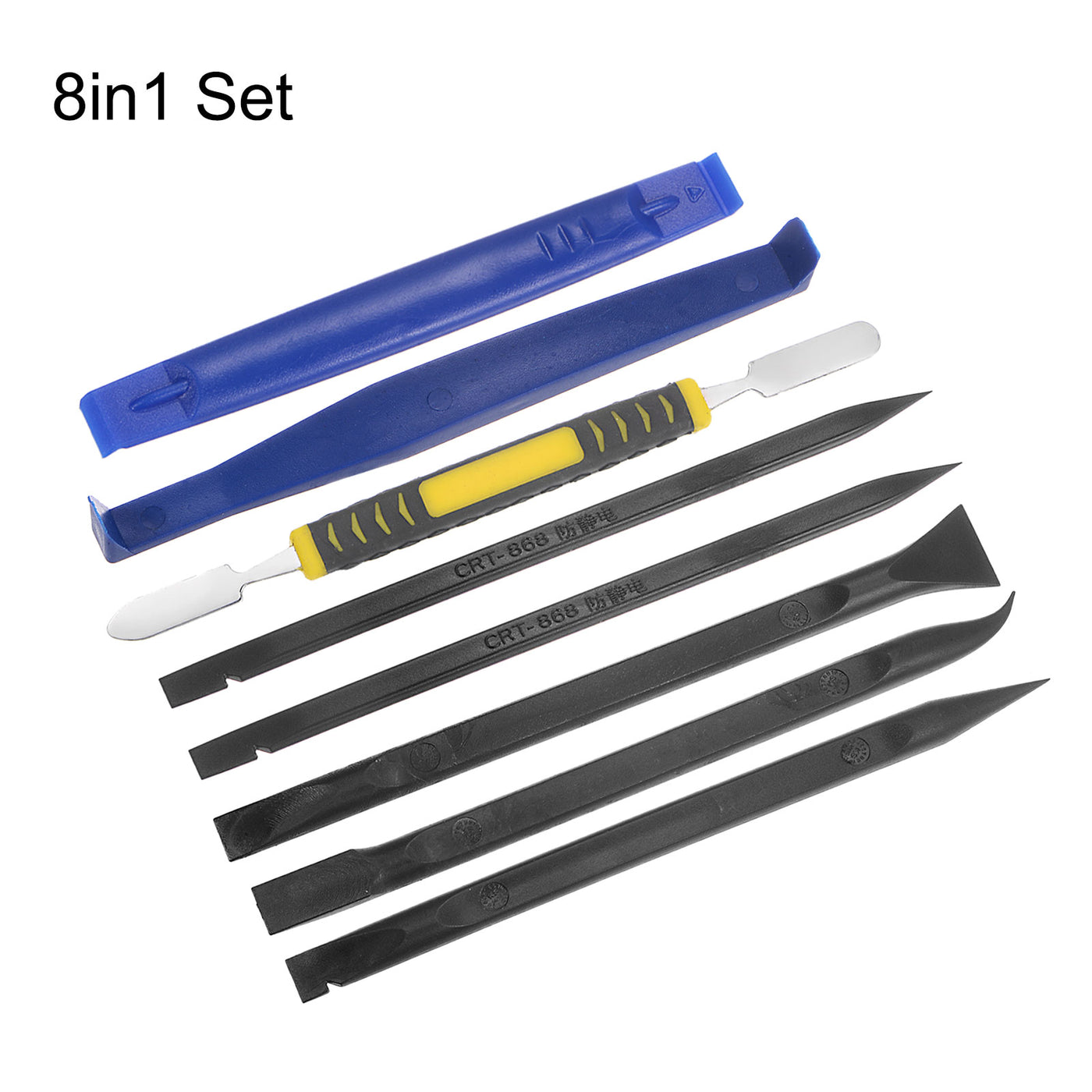 uxcell Uxcell 8in1 Set Electronics Repair Tool Kit, Plastic Pry Bar Removal Set for Screen