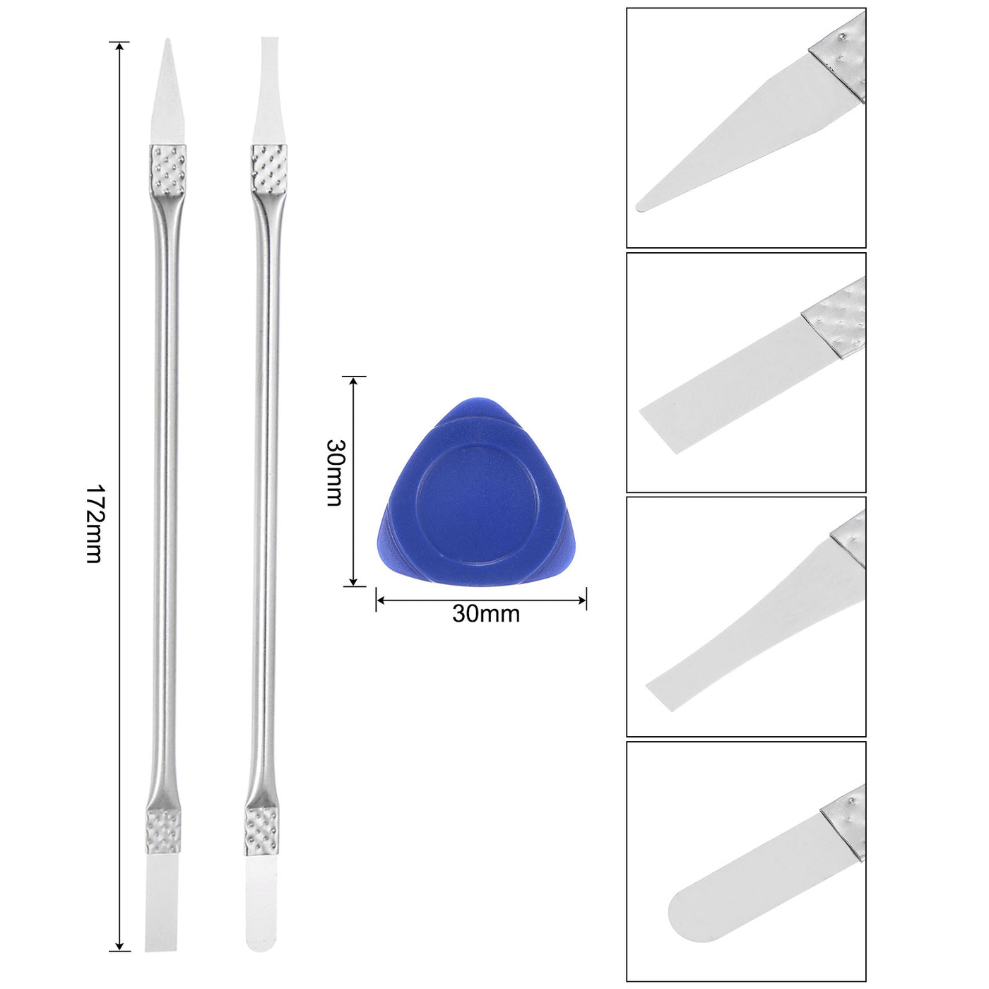 uxcell Uxcell 5in1 Set Electronics Repair Tool Kit, Stainless Steel Pry Bar Set for Screen