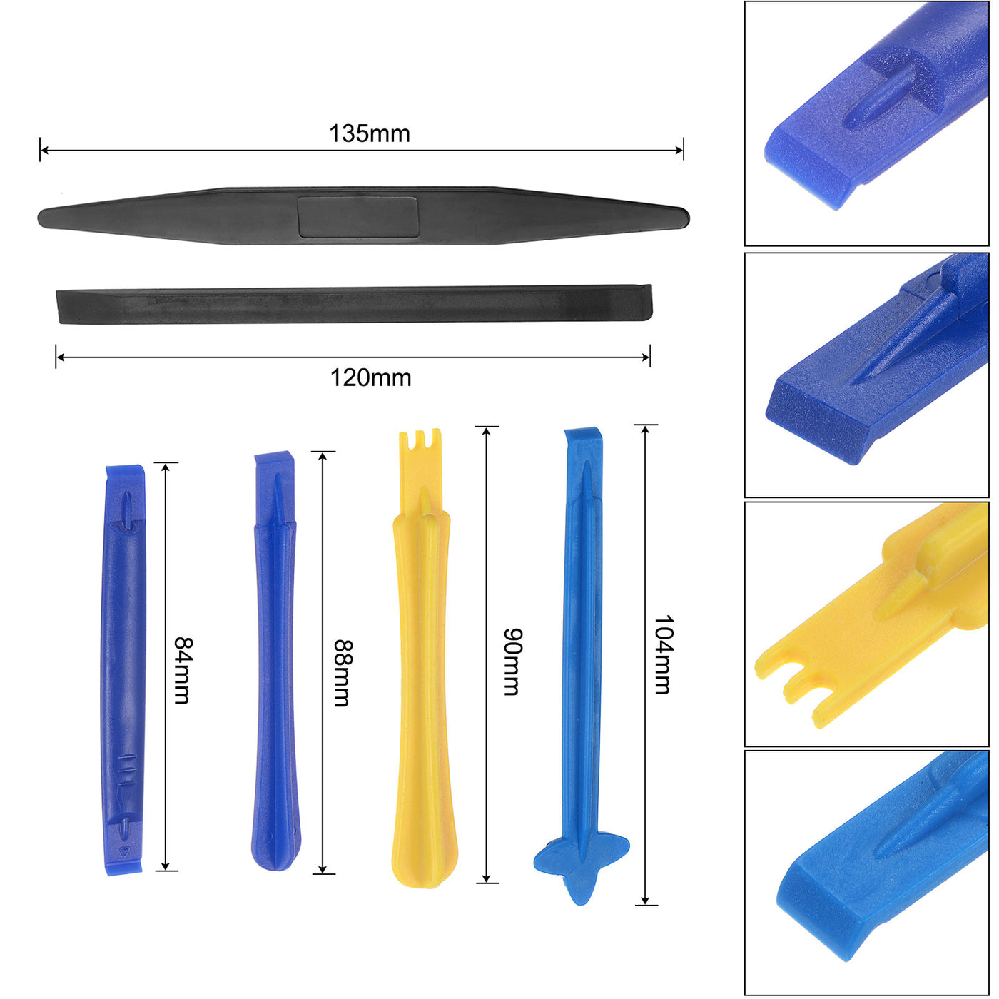 uxcell Uxcell 20 in 1 Electronics Repair Tool Kit, Metal Pry Bar Set for Screen