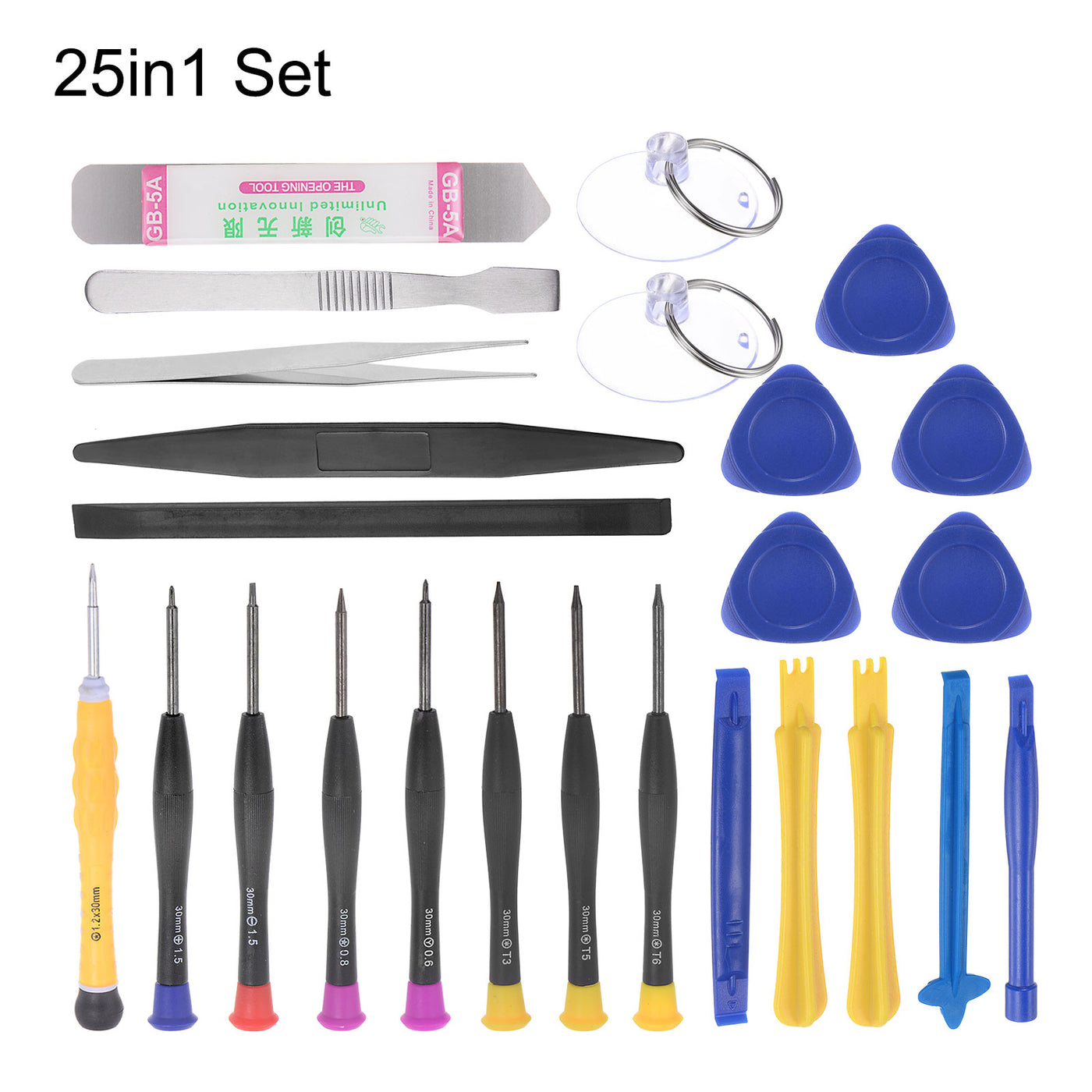 uxcell Uxcell 20 in 1 Electronics Repair Tool Kit, Metal Pry Bar Set for Screen