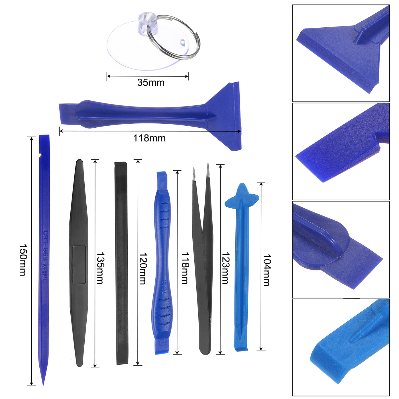 uxcell Uxcell 20 in 1 Electronics Repair Tool Kit, Metal Pry Bar Set for Screen